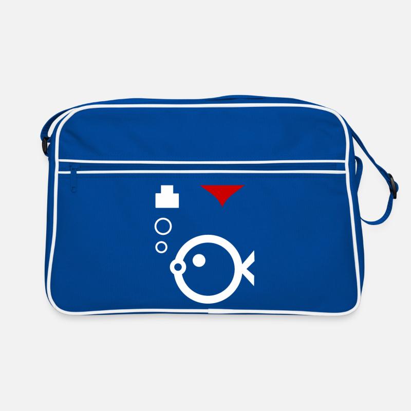 J'adore le poisson - Sac Retro - bleu/blanc
