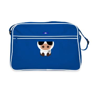 Police Cow Sheriff Cow Police Animals Cops - Retro Bag - blue/white - Front