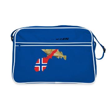 norway cod card cod hunter gift - Retro Bag - blue/white - Front