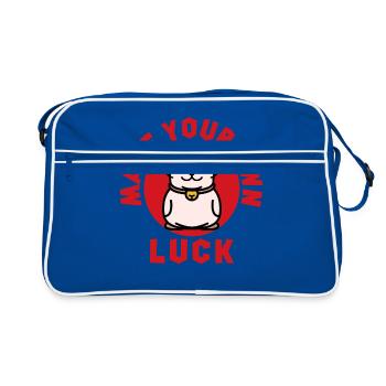 Chat chanceux Fais-toi votre propre bonheur Chine - Sac Retro - bleu/blanc - Devant