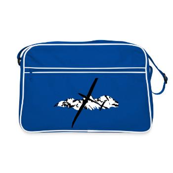 Glider Glider Glider Pilot Pilot - Retro Bag - blue/white - Front