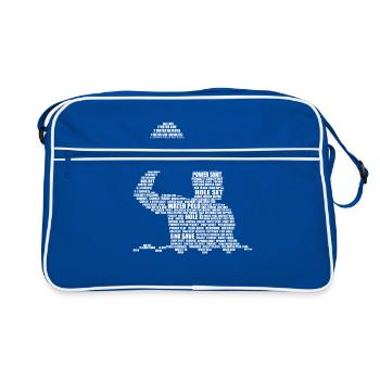 Silhouette de joueur de water-polo Word Cloud - Sac Retro - bleu/blanc - Devant