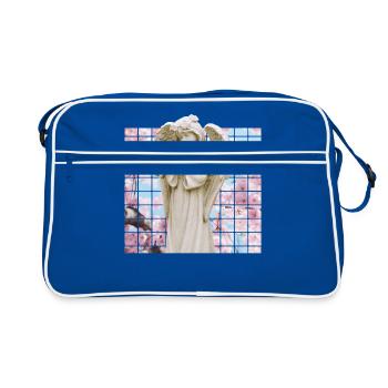 Vaporwave Angel Marble statue with Japanese - Retro Bag - blue/white - Front