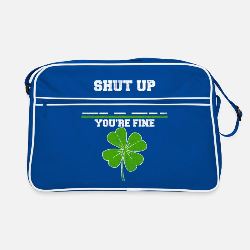 Shut Up Liver tu es bien drôle St Patrick - Sac Retro - bleu/blanc