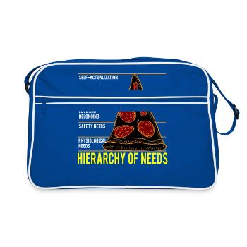 Pizza Maslow Psychologie, Hiérarchie des besoins pour - Sac Retro - bleu/blanc - Devant