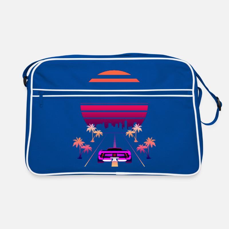 Synthwave Sunset et Retro 80s Sport Fast Car Sac Retro