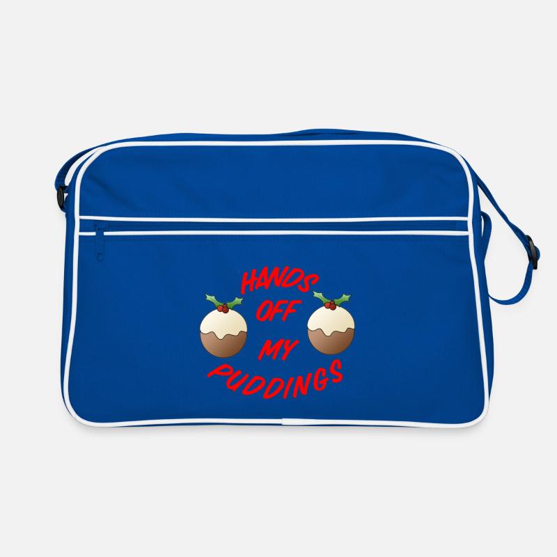 Hands Off My Puddings - Retro Bag - blue/white