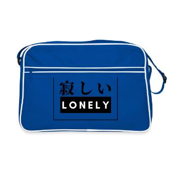Lonely - Japanese - English - Feeling - Language - Retro Bag - blue/white - Front