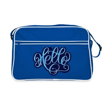 Hello - Retro Bag - blue/white - Front