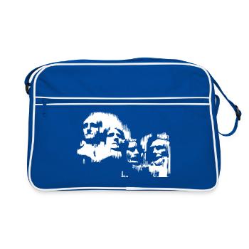 Mount Rushmore (white DDP) - Retro Bag - blue/white - Front