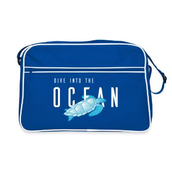 Ocean dive - Retro Bag - blue/white - Front