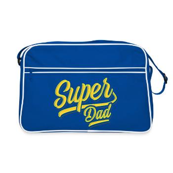 Super Dad - Super Papa - Fête des Pères - Meilleur Papa - Sac Retro - bleu/blanc - Devant