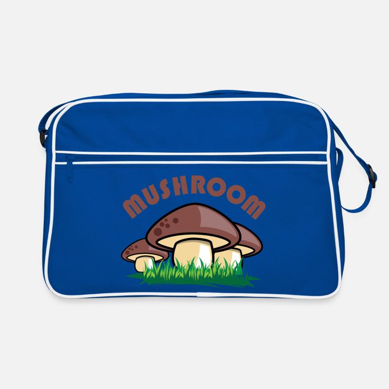 mushroom mushroom mushroom comic symbol meadow forest graphic Retro Bag