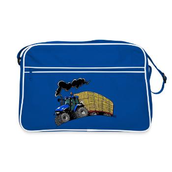Panier BlueTractor TM120 - Sac Retro - bleu/blanc - Devant