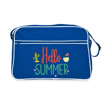 Hello Summer - Retro Bag - blue/white - Front