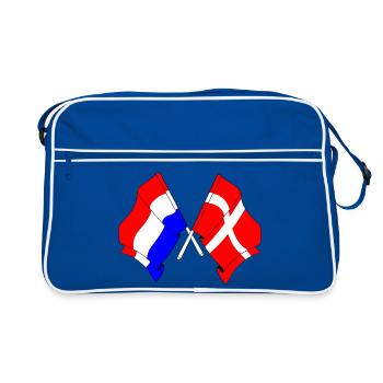 Flag of the Netherlands and flag of Denmark - Retro Bag - blue/white - Front