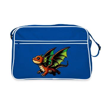Dragon - Retro Bag - blue/white - Front