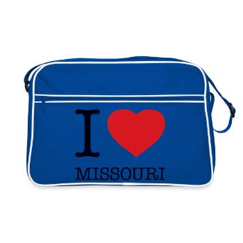 I LOVE MISSOURI - Retro Tasche - Blau/Weiß - Vorne