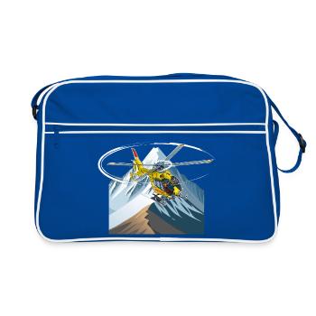 Helicopter approaching - Retro Bag - blue/white - Front