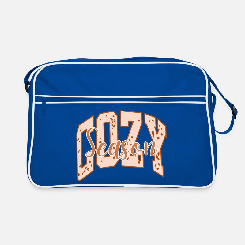 Cozy season exploded pattern and bold typography Retro Bag