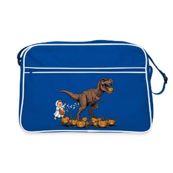 T-Rex Halloween DinoFun - Retro Bag - blue/white - Front