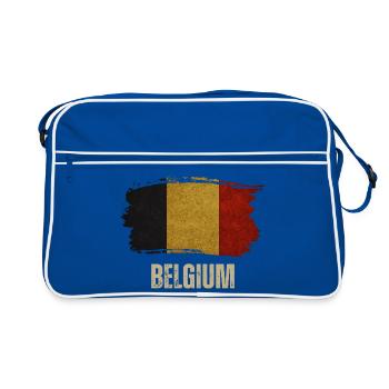Drapeau grunge de la Belgique, fierté belge - Sac Retro - bleu/blanc - Devant