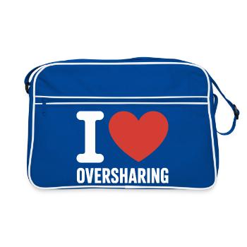 J’adore trop partager d’infos sur les réseaux sociaux TMI - Sac Retro - bleu/blanc - Devant