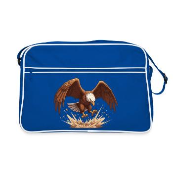 Eagle in the fall - Retro Bag - blue/white - Front
