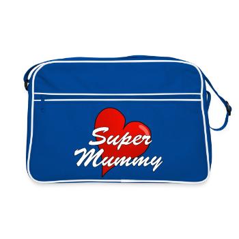 SUPER MUMMY - Retro Bag - blue/white - Front