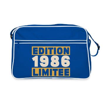 1986 40-jähriges Jubiläums-Vintage-Geschenk - Retro Tasche - Blau/Weiß - Vorne