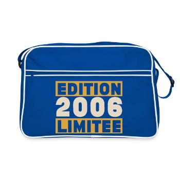 2006 20-Jahres-Jubiläums-Vintage-Geschenk - Retro Tasche - Blau/Weiß - Vorne