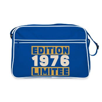 1976 50 Jahre Jubiläumsgeschenk - Retro Tasche - Blau/Weiß - Vorne
