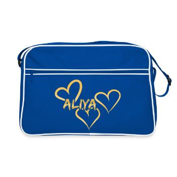Aliya - Retro Bag - blue/white - Front
