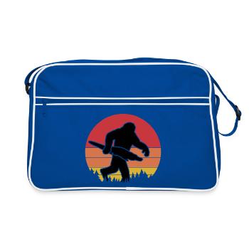 Silhouette vintage de l’alligator de Bigfoot - Sac Retro - bleu/blanc - Devant