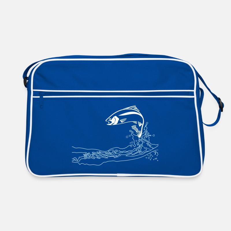 jumping trout Retro Bag