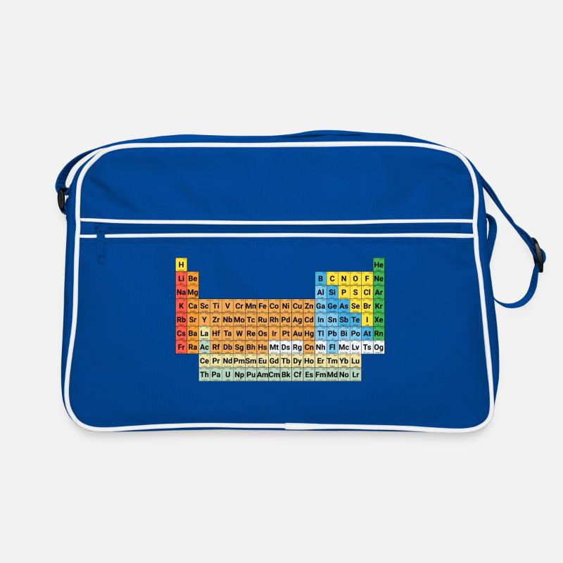 Periodensystem der Elemente - Retro Tasche - Blau/Weiß