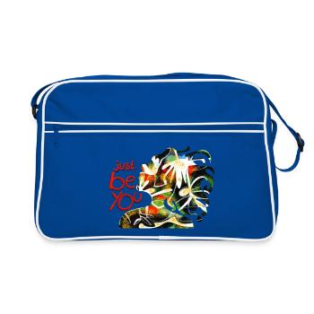 Soyez juste vous-même - Sac Retro - bleu/blanc - Devant