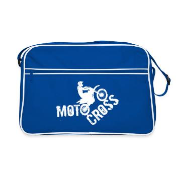 Moto Cross Dirt Bike - Sac Retro - bleu/blanc - Devant
