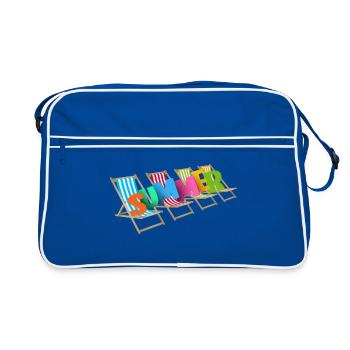 Sommer - Retro Tasche - Blau/Weiß - Vorne