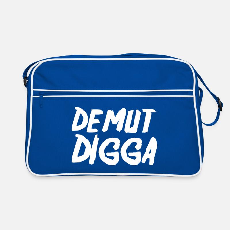 Demut Digga - Retro Tasche - Blau/Weiß