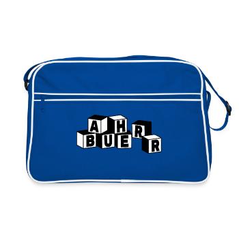 Builder Shirt Builder Gift Idea - Retro Bag - blue/white - Front