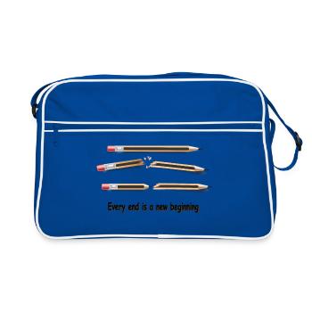 End and beginning - Retro Bag - blue/white - Front