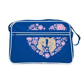Deer love - Sac Retro - bleu/blanc - Devant