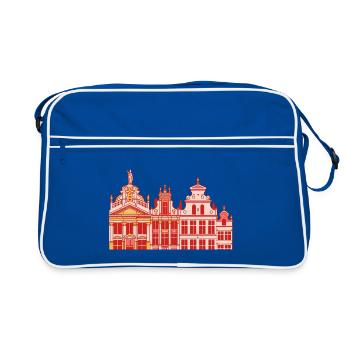 Façade historique de style baroque - Sac Retro - bleu/blanc - Devant