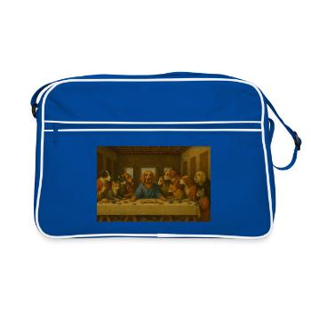 Dogs Last Supper - Retro Bag - blue/white - Front