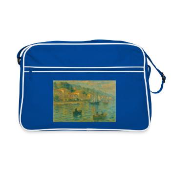 Harbour impression lumière du soir - Sac Retro - bleu/blanc - Devant
