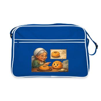 Tatar Babushka explains to the Russian Beljas - Retro Bag - blue/white - Front