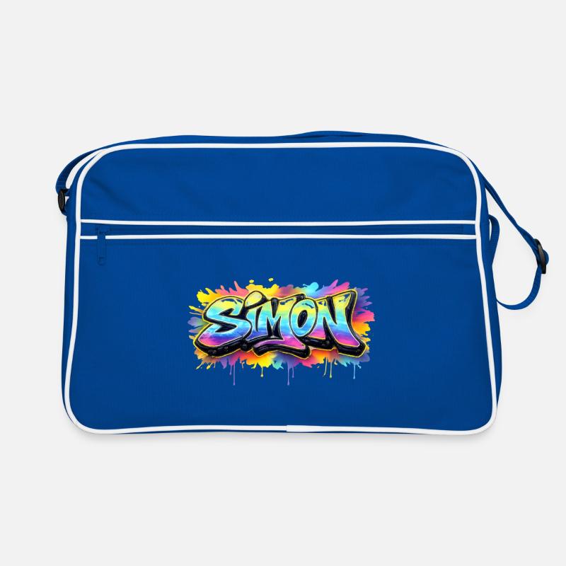 Graffiti SIMON Name Geschenk Ideal druckbar Retro Tasche