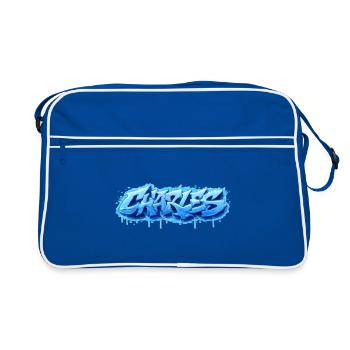 Graffiti  Charles Prénom cadeau idéal imprimable  - Sac Retro - bleu/blanc - Devant