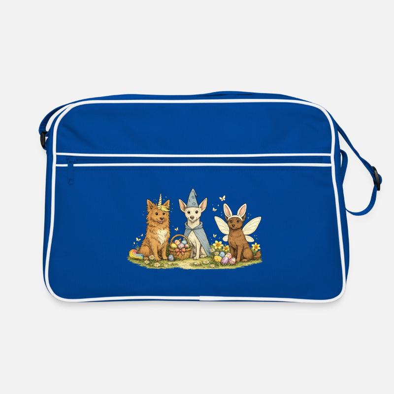 Magical Easter Friends Dog Trio Retro Bag